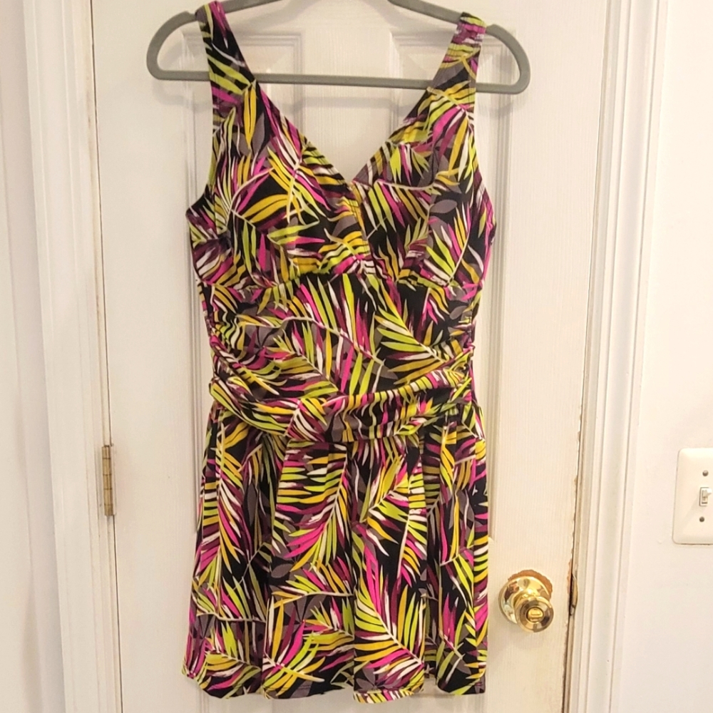 d&Co Beach Swim Dress Sz 14 - Picture 8 of 9